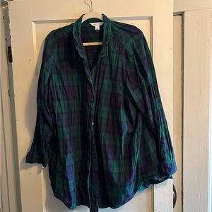 Old Navy Classic Green and Blue Shirt